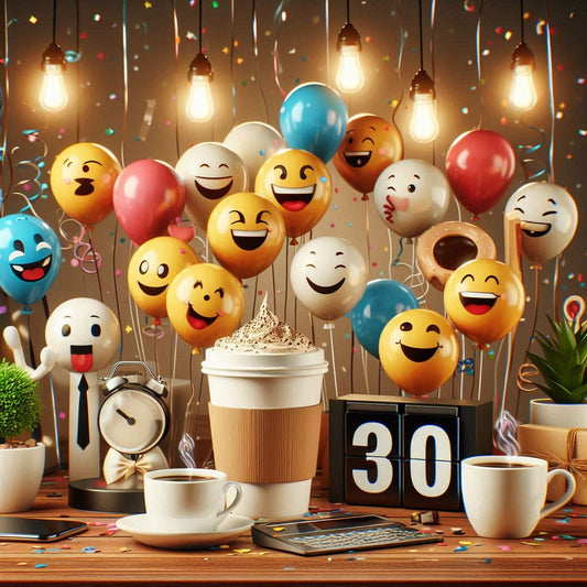 30-jähriges Firmenjubiläum Lustige Sprüche, Kaffee und Herzliche Glückwünsche