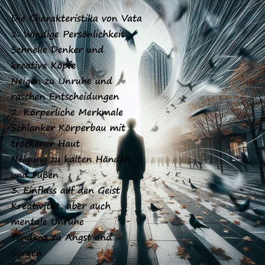 Der Vata-Typ Ayurveda ist ein lebendiger Geist, der im Gleichgewicht eine Fülle von Kreativität und Energie bringt