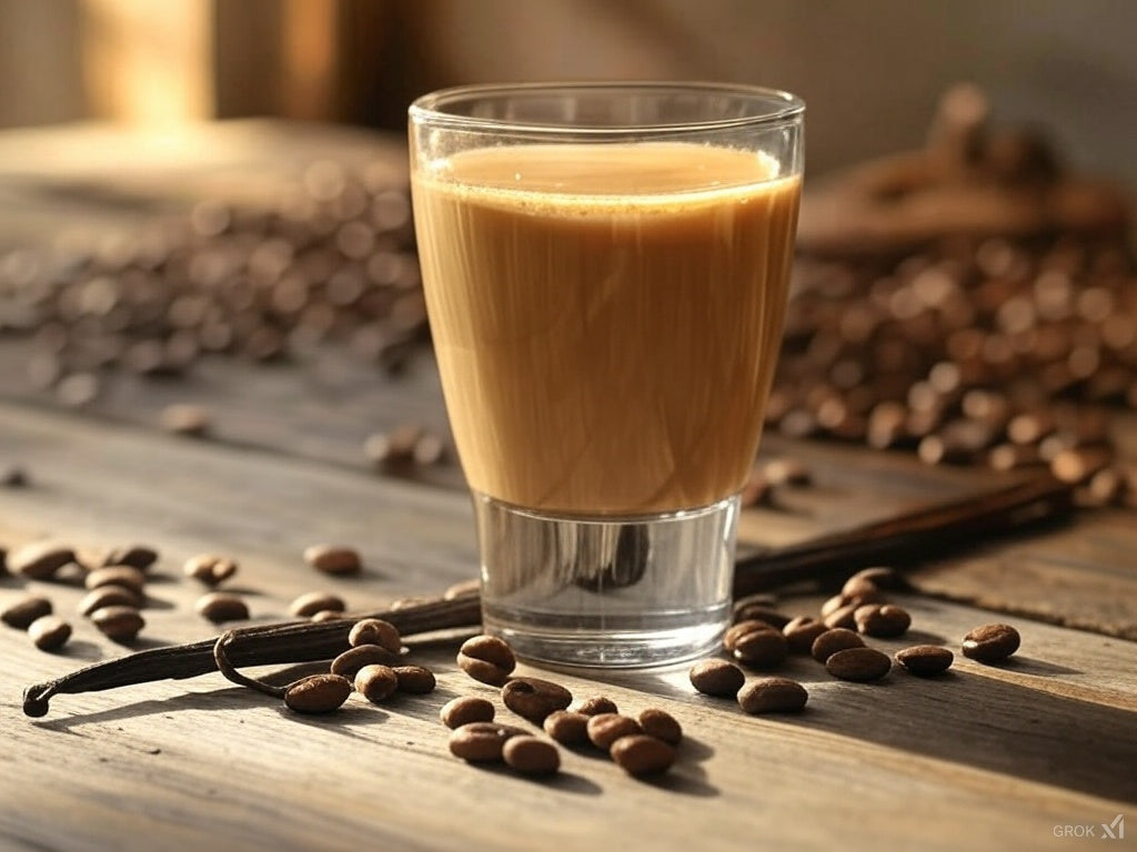 Frisch gebrühter aromatisierter Kaffee in einer Tasse