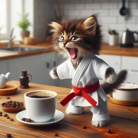 Guten Morgen Gedicht Spruch, Montag Mit jeder Tasse Kaffee rüste ich mich für den Wochenkampf TeeBohne