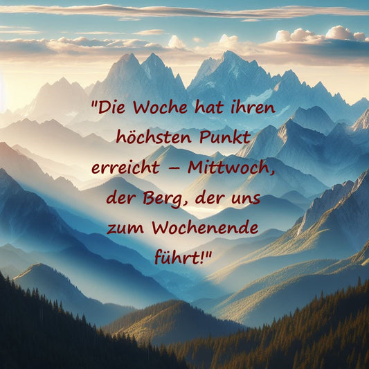 Hohe Berge voller Mittwoch-Weisheiten – der perfekte Start in die Mitte der Woche!