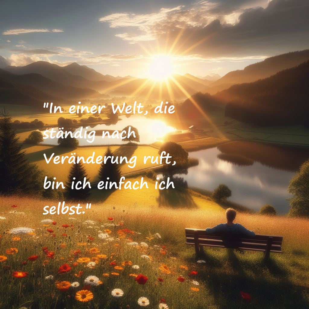 Ich Bin Wie Ich Bin Sprüche und Zitate "In einer Welt, die ständig nach Veränderung ruft, bin ich einfach ich selbst."