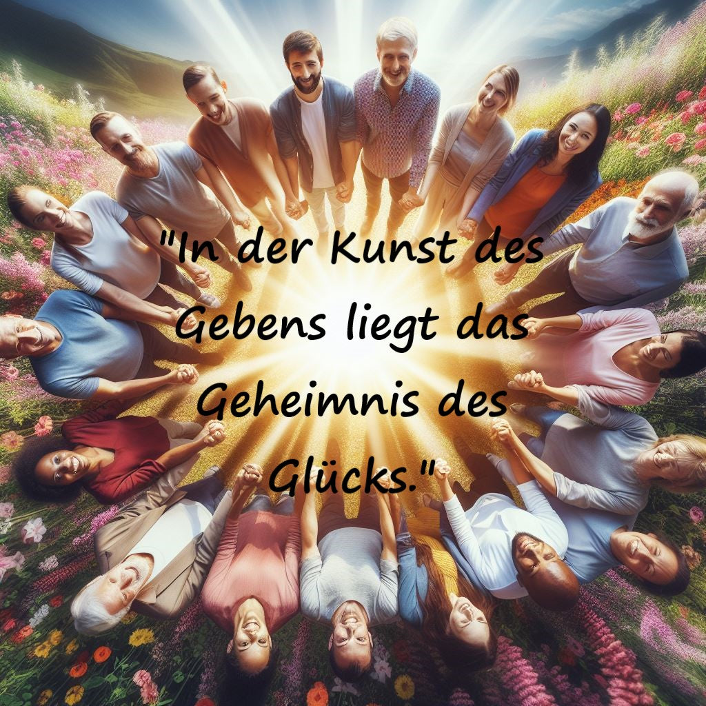Inspirierende Sprüche über Mensch und Menschen-Die Magie der Worte "In der Kunst des Gebens liegt das Geheimnis des Glücks."
