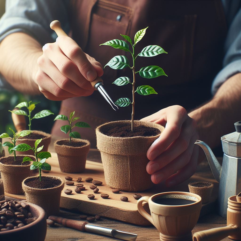 Kaffee anbauen Schritte zur Kaffeepflanze Vermehrung durch Stecklinge 20–25 cm lange Mitteltriebe