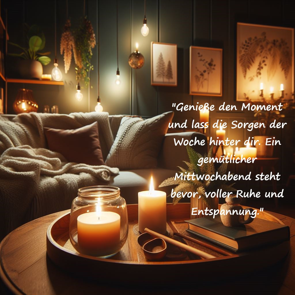 Mittwoch Abend Sprüche und Grüße für eine angenehme Entspannung und später eine gute Nacht