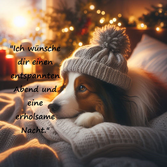 Wünsche für einen entspannten Abend und eine erholsame Nacht."