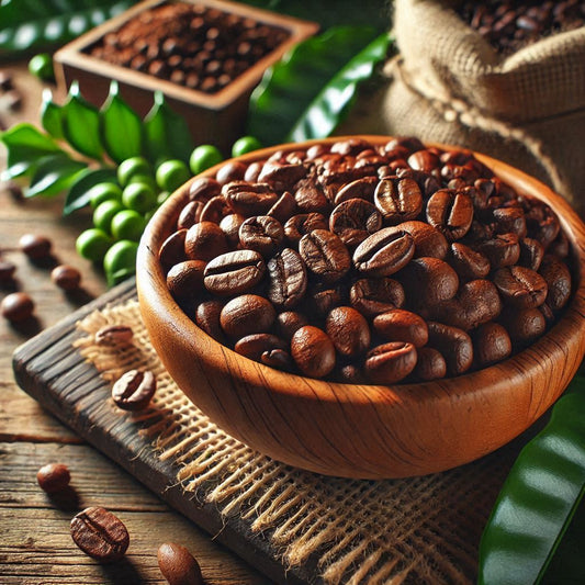 Jetzt entkoffeinierten Kaffee bestellen und genießen „Geröstete Kaffeebohnen – Frisch, aromatisch und perfekt für einen köstlichen Kaffeegenuss.“