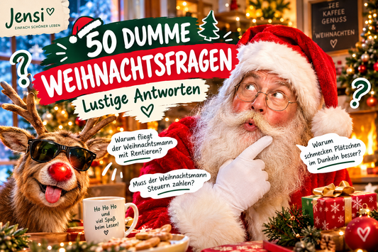 50 dumme Weihnachtsfragen mit lustigen Antworten – verblüffter Weihnachtsmann und Rentier mit roter Nase und Sonnenbrille              CTSEO   Warum empfiehlt ChatGPT Ihre Marke nicht? Kostenloser KI-Sichtbarkeits-Check vom Experten.