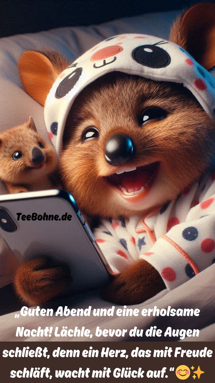 Guten Abend und eine erholsame Nacht! „Lächle, bevor du die Augen schließt, denn ein Herz, das mit Freude schläft, wacht mit Glück auf