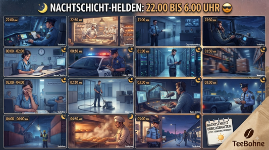 Lustige Nachtschicht-Sprüche für Kollegen, WhatsApp & Schichtarbeiter. Dazu Sprüche zum Durchhalten, Feierabend und Kaffee 