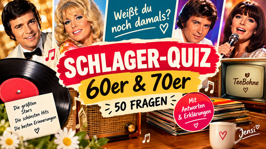 Schlager-Quiz der 60er und 70er Jahre mit 50 Fragen zu bekannten Schlagerstars und Hits
