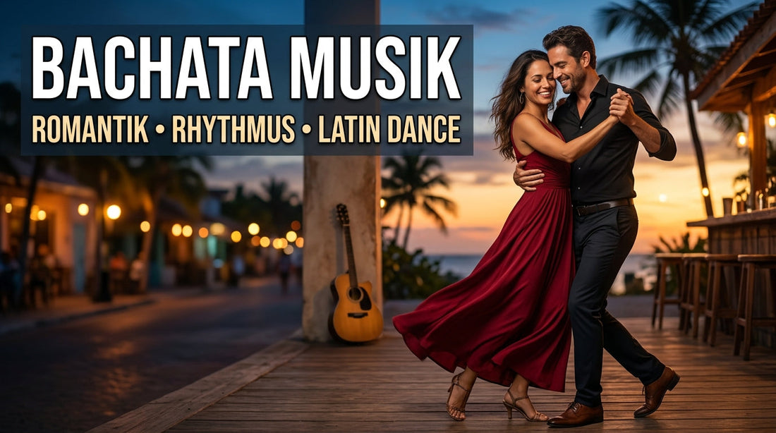 Bachata Musik mit romantischem Tanzpaar bei Sonnenuntergang – Latin Dance und gefühlvolle Rhythmen