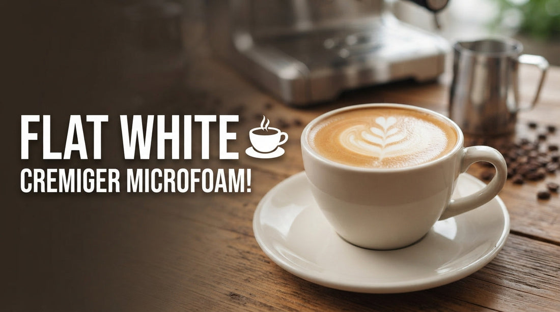 Flat White mit Espresso und cremigem Microfoam – Rezept, Zubereitung und Milch