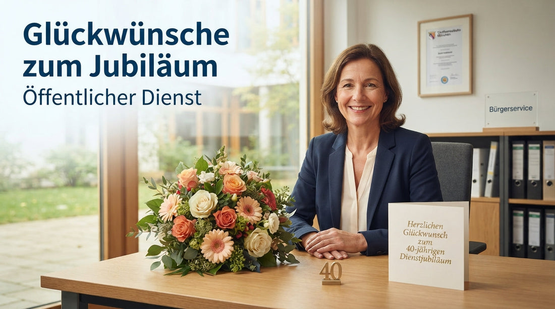 Glückwünsche und Sprüche zum Jubiläum im öffentlichen Dienst