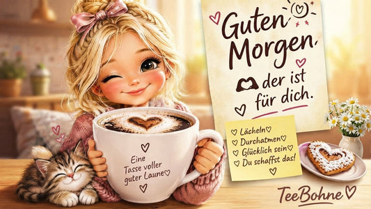 Guten Morgen Sprüche für gute Laune mit einer Tasse Kaffee