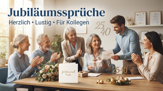Jubiläumssprüche für Kollegen und besondere Anlässe – herzliche und lustige Glückwünsche