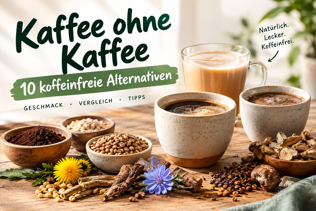 Kaffee ohne Kaffee: Koffeinfreie Alternativen wie Zichorienkaffee, Lupinenkaffee und Getreidekaffee im Vergleich