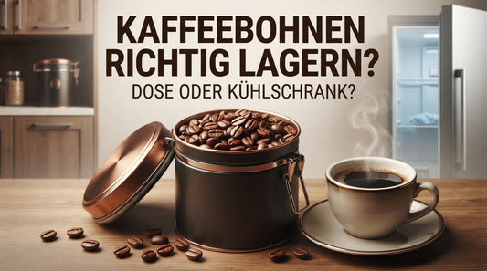 Kaffeebohnen in einer Kaffeedose – Kaffee richtig aufbewahren und vor Sauerstoff, Licht und Feuchtigkeit schützen