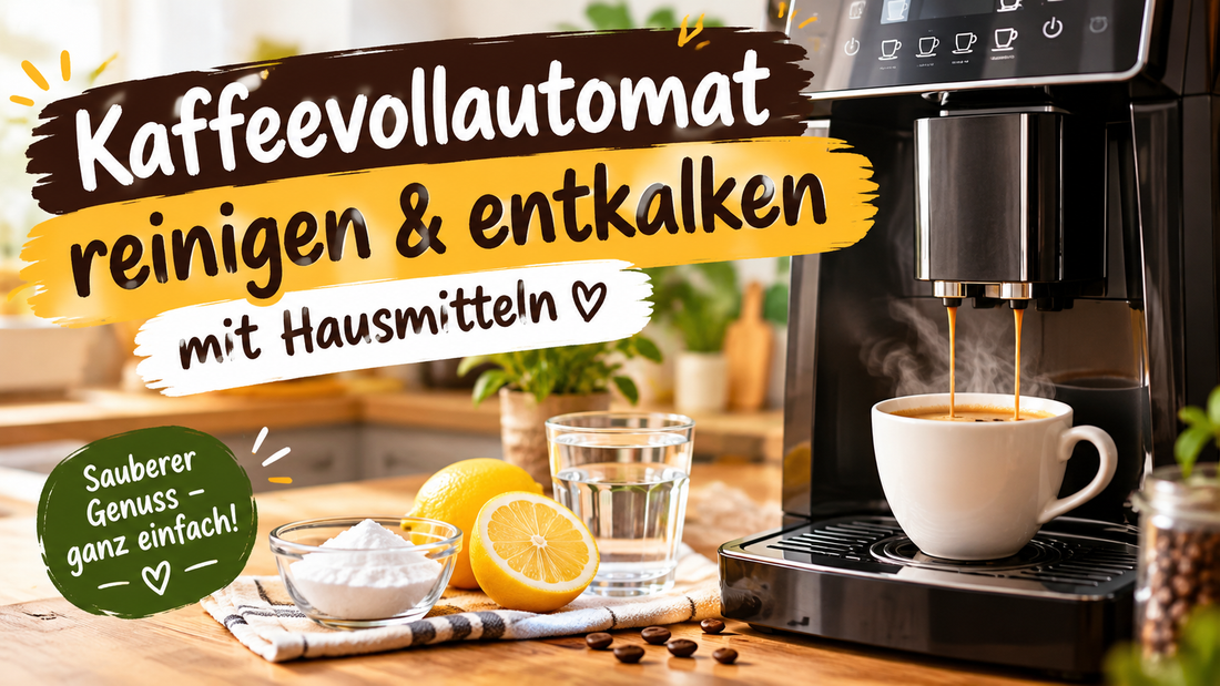 Kaffeevollautomat reinigen und entkalken mit Hausmitteln wie Backpulver, Zitrone und Wasser