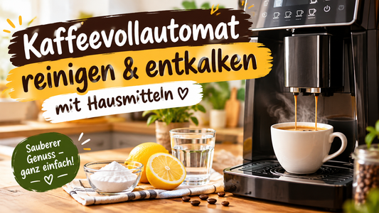 Kaffeevollautomat reinigen und entkalken mit Hausmitteln wie Backpulver, Zitrone und Wasser