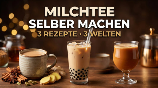 Drei Milchtee-Rezepte im Vergleich: indischer Masala Chai, taiwanesischer Bubble Tea und cremiger Hongkong-Milchtee zum Selbermachen
