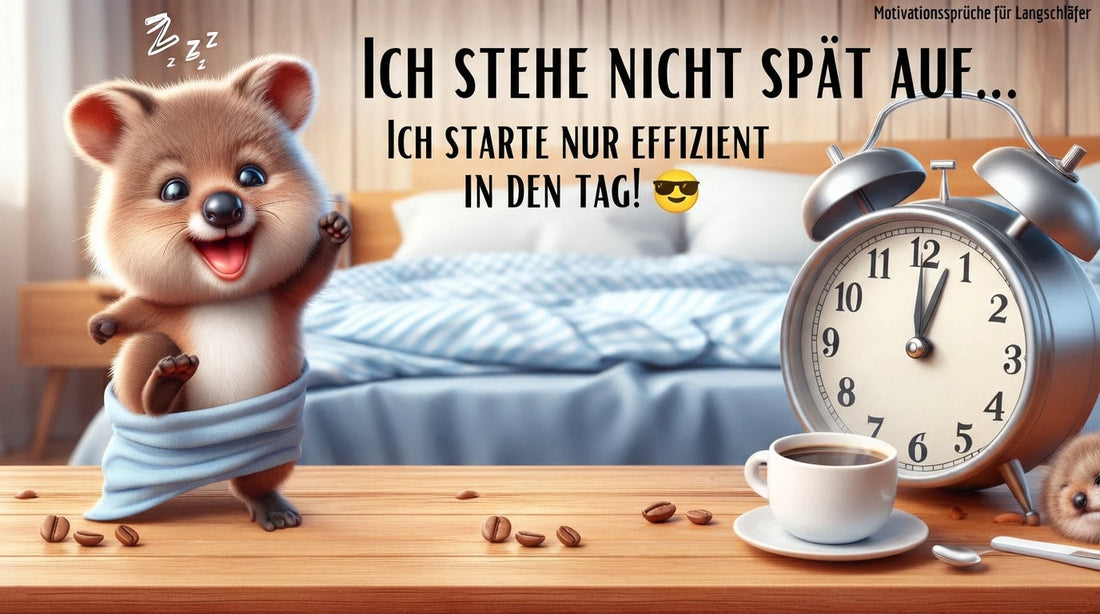 Motivationssprüche für Langschläfer – lustiger Guten-Morgen-Spruch mit Kaffee und gemütlichem Morgen
