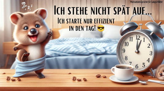 Motivationssprüche für Langschläfer – lustiger Guten-Morgen-Spruch mit Kaffee und gemütlichem Morgen