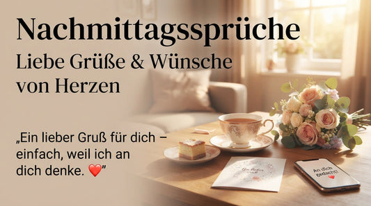 Nachmittagssprüche mit liebevollen Grüßen und Wünschen für Freunde, Familie und Lieblingsmenschen
