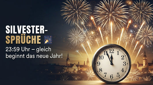 Silvesterfeuerwerk um 23:59 Uhr vor Mitternacht – Silvestersprüche und Neujahrsgrüße
