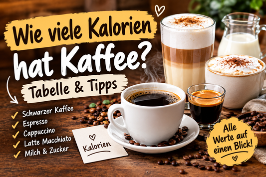 Wie viele Kalorien hat Kaffee? Kalorientabelle für schwarzen Kaffee, Espresso, Cappuccino und Latte Macchiato mit Milch und Zucker