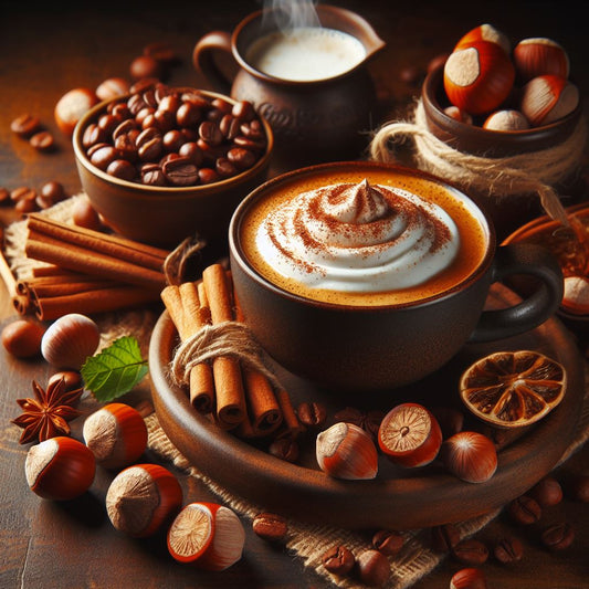 Aromatisierter Haselnusskaffee-Zimt entkoffeiniert