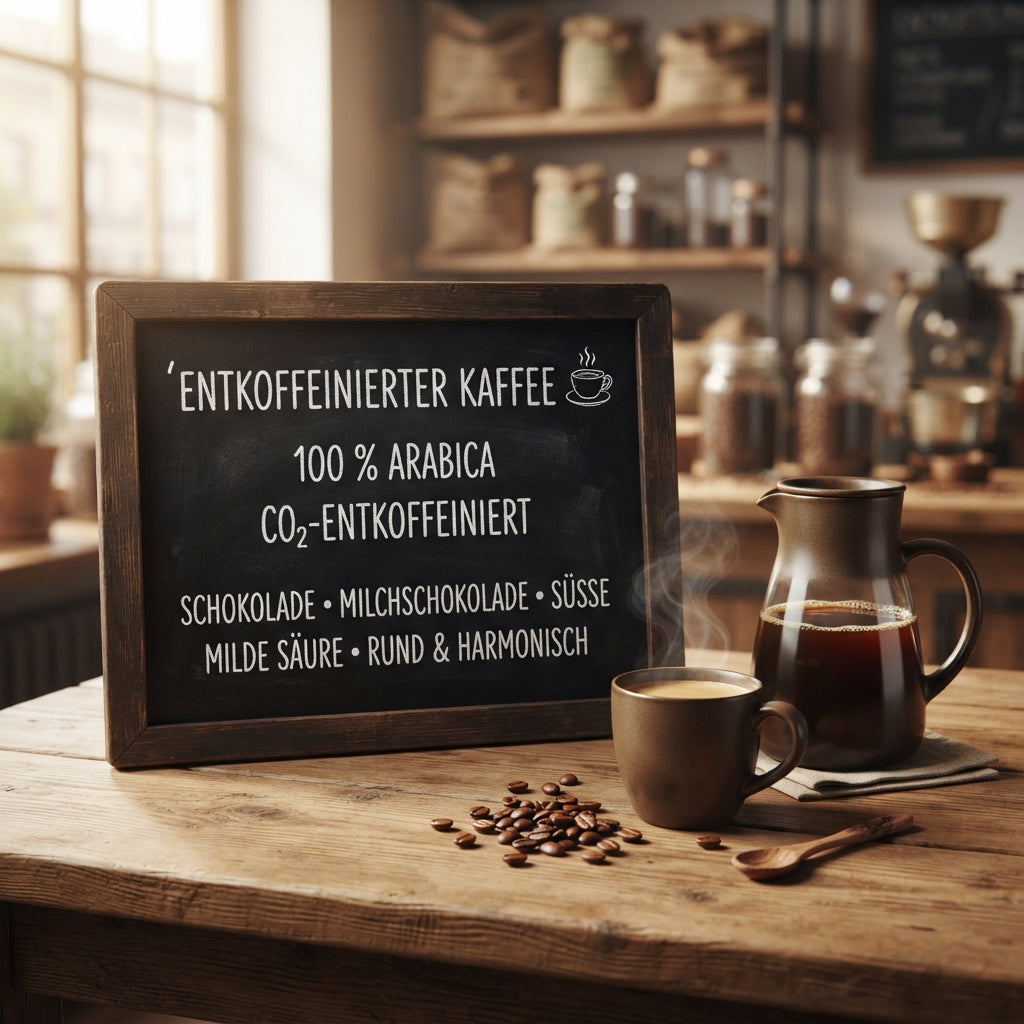 Entkoffeinierter Kaffee aus 100 % Arabica: schonend geröstet, TeeBohne
