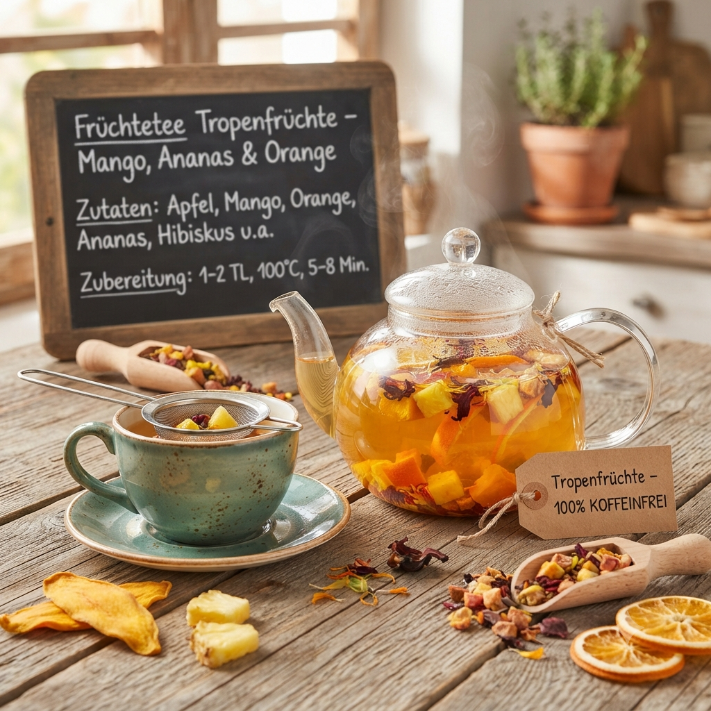 Früchtetee Tropenfrüchte – Mango, Ananas &amp; Orange