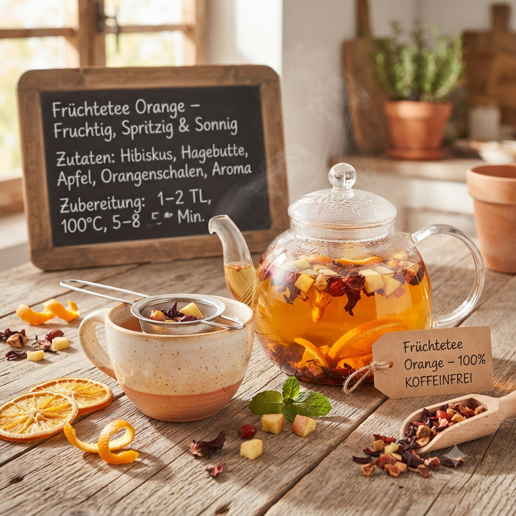 Früchtetee Orange lose – mit Orangenschalen  TeeBohne