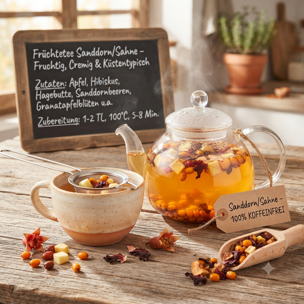 Früchtetee Sanddorn Sahne lose – cremig & fruchtig  TeeBohne