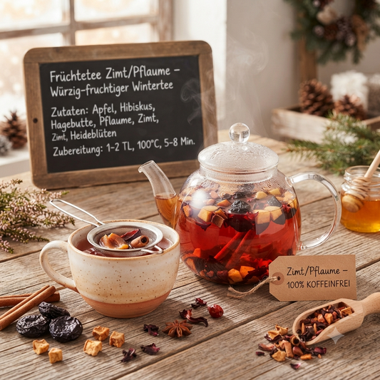 Früchtetee ZimtPflaume lose – Wintertee & Weihnachtstee  TeeBohne