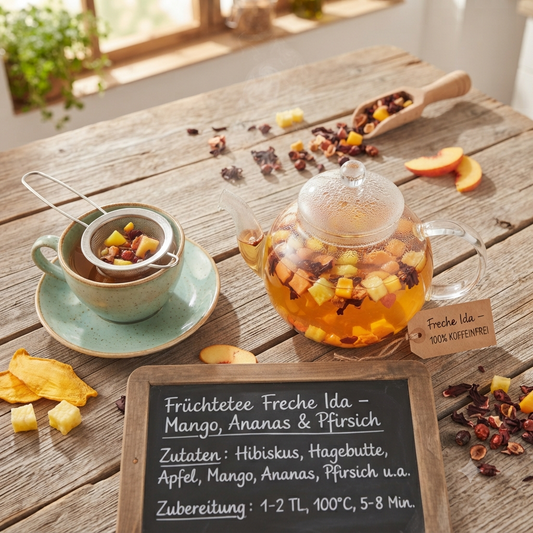 Früchtetee lose Freche Ida – Mango, Ananas &amp; Pfirsich