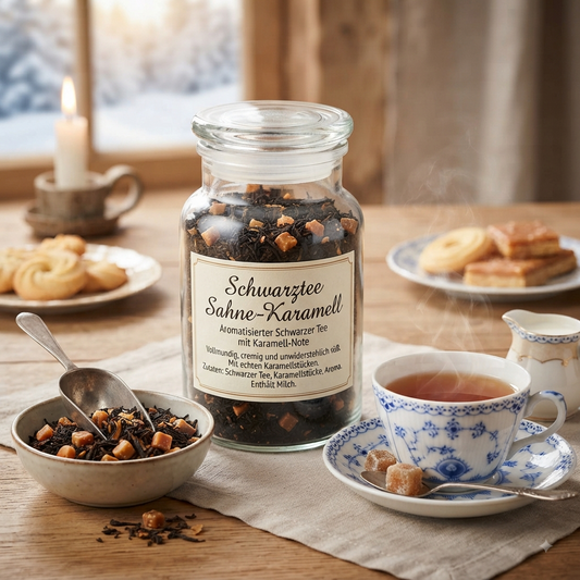 Schwarztee Sahne-Karamell – Aromatisierter Schwarzer Tee  TeeBohne