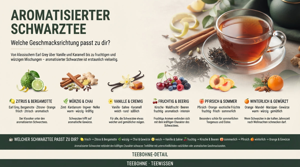 Schwarzer Tee aromatisiert